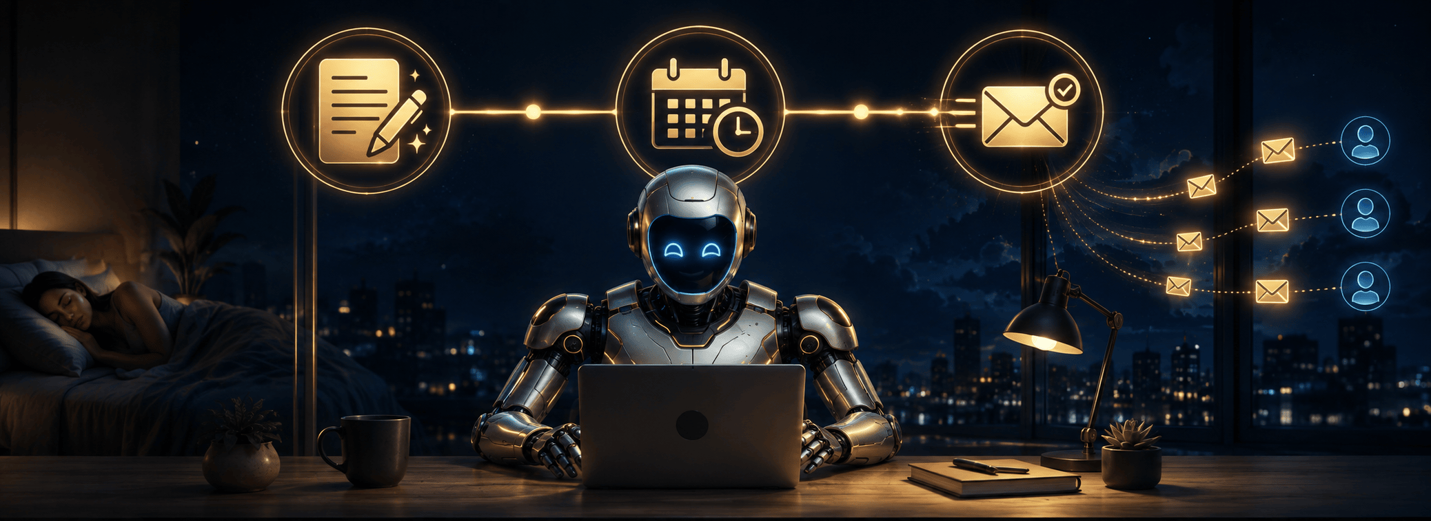 AI newsletter publishing assistant creating and scheduling email newsletters