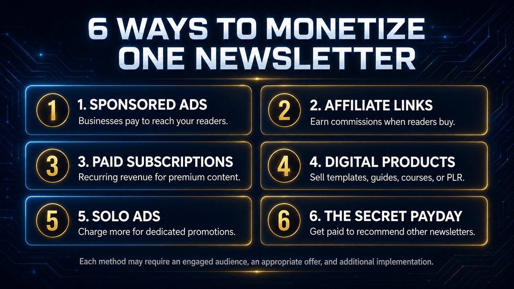 Six ways to monetize one newsletter
